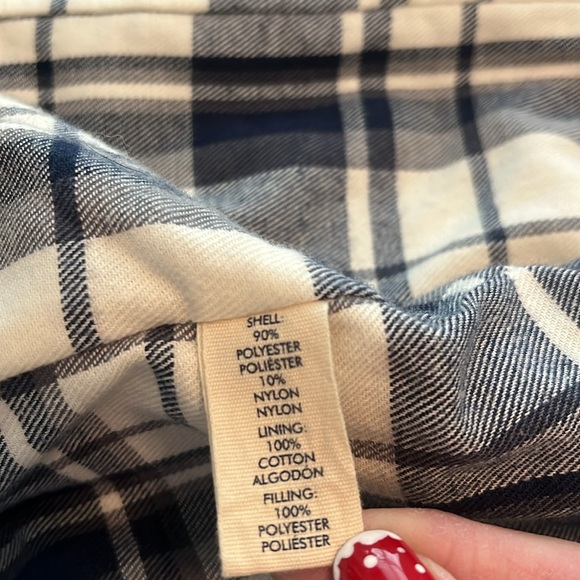 BKE navy blue vest w/ plaid flannel lining, size L. - Picture 8 of 13